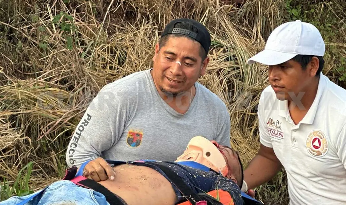 En un fuerte percance el sujeto quedó malherido y murió antes de llegar al hospital Gómez Maza en la capital chiapaneca. Osman Toledo / CP