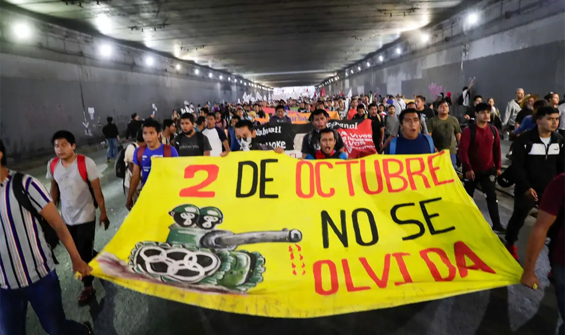 Marcha del 2 de octubre terminó con saldo blanco en CDMX