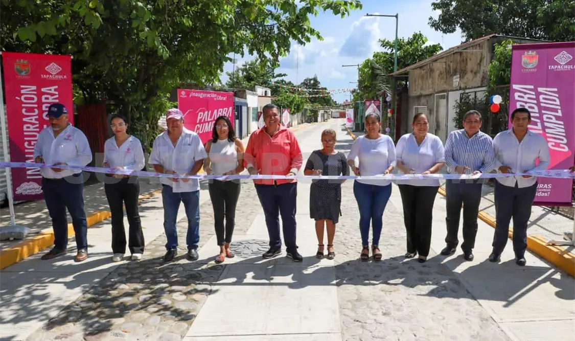 Abren obra vial en colonia Tres Cruces en Tapachula