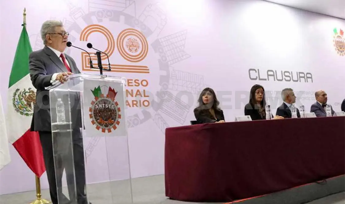 Plácido Morales participó en la “Clausura del Vigésimo Congreso Nacional Ordinario” del SNTSTC. CP