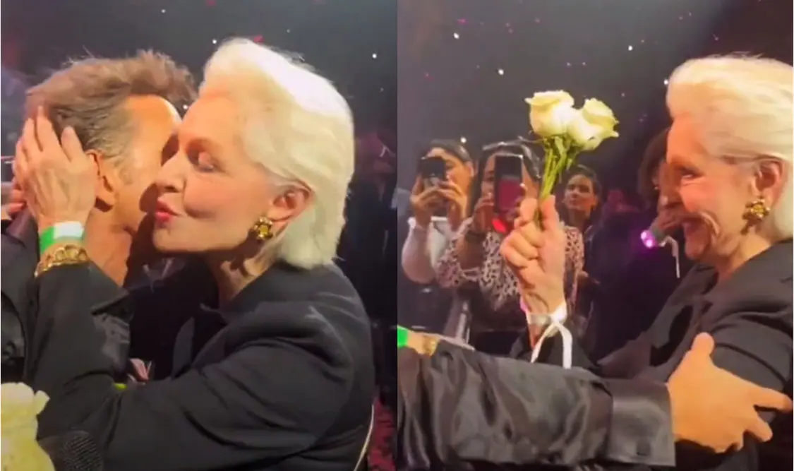 Carolina Herrera recibe flores de Luismi
