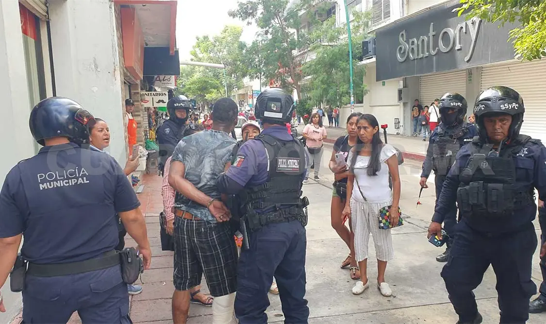 Arrestan a presunto ladrón en zona centro