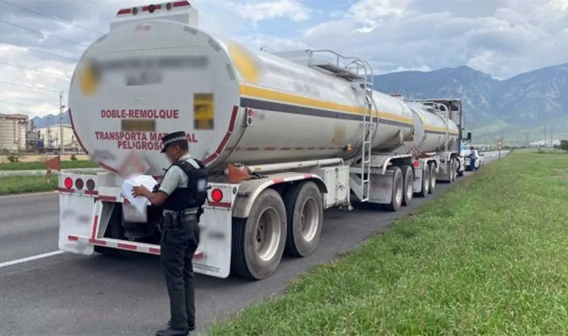 Guardia Nacional asegura 224 mil L de combustible