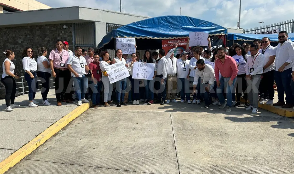 Trabajadores del PJE inconformes por fideicomisos