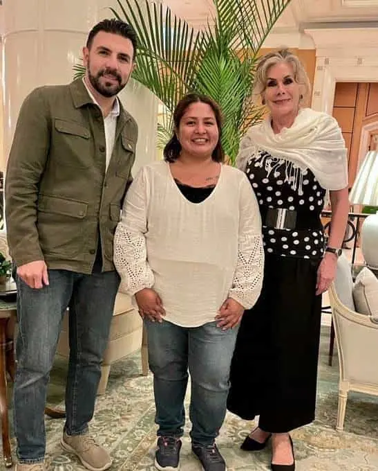 A través de sus redes sociales, la canciller Bárcena compartió una foto de Michelle en la Embajada de México en Egipto. Cortesía