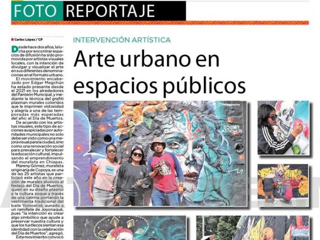 Arte urbano en espacios públicos