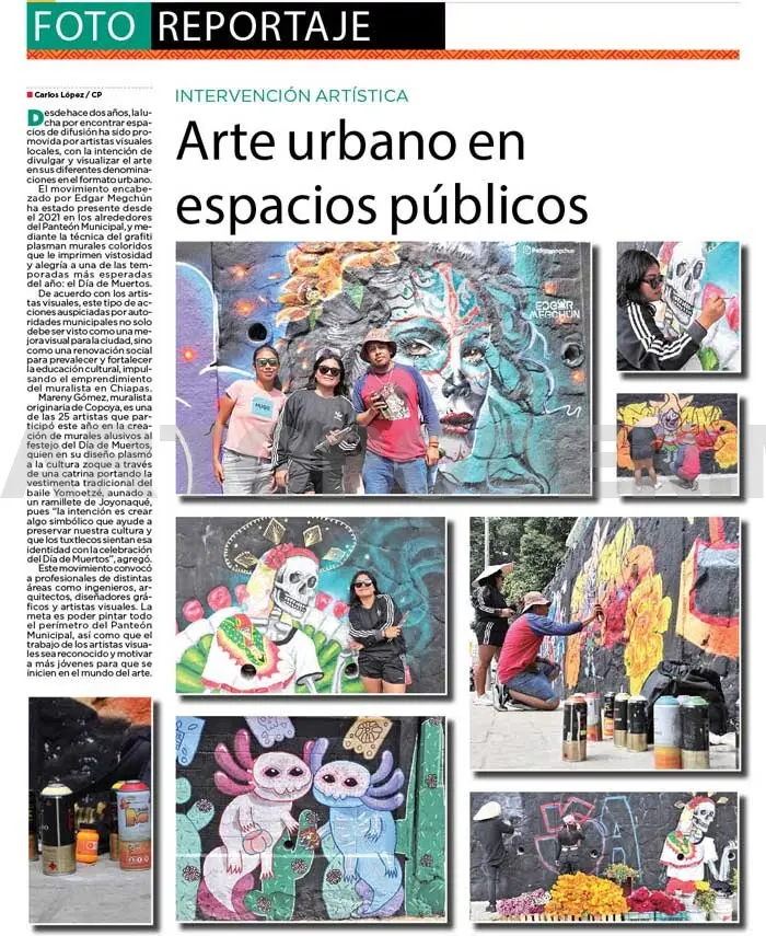 Arte urbano en espacios públicos