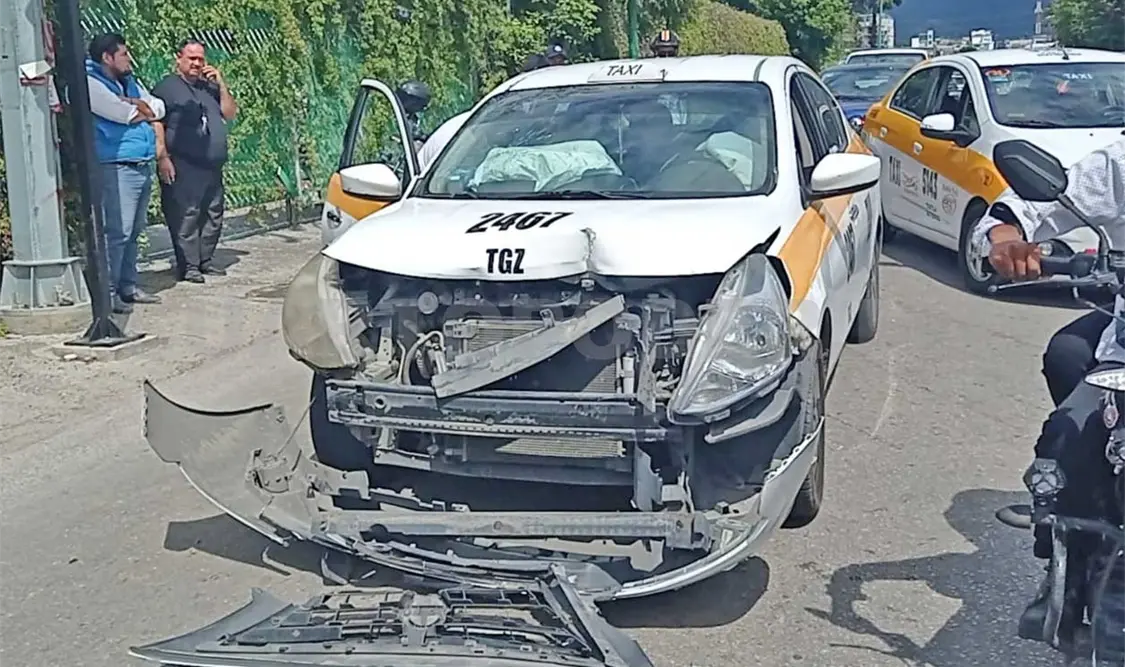 El accidente ocurrió alrededor de las 11:40 horas del sábado en la zona norte poniente de Tuxtla Gutiérrez. Ulises López / CP