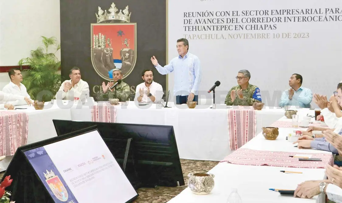 El mandatario chiapaneco presidió la reunión realizada en Tapachula. Cortesía