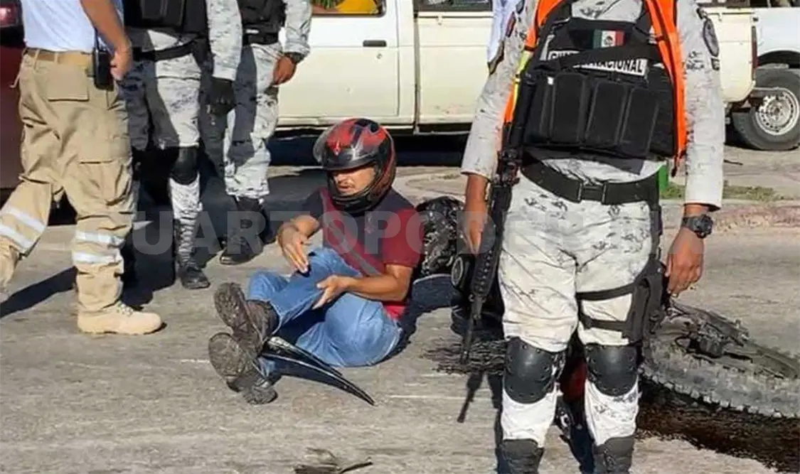 El joven resultó lesionado en el aparatoso accidente. Genaro Sánchez / CP