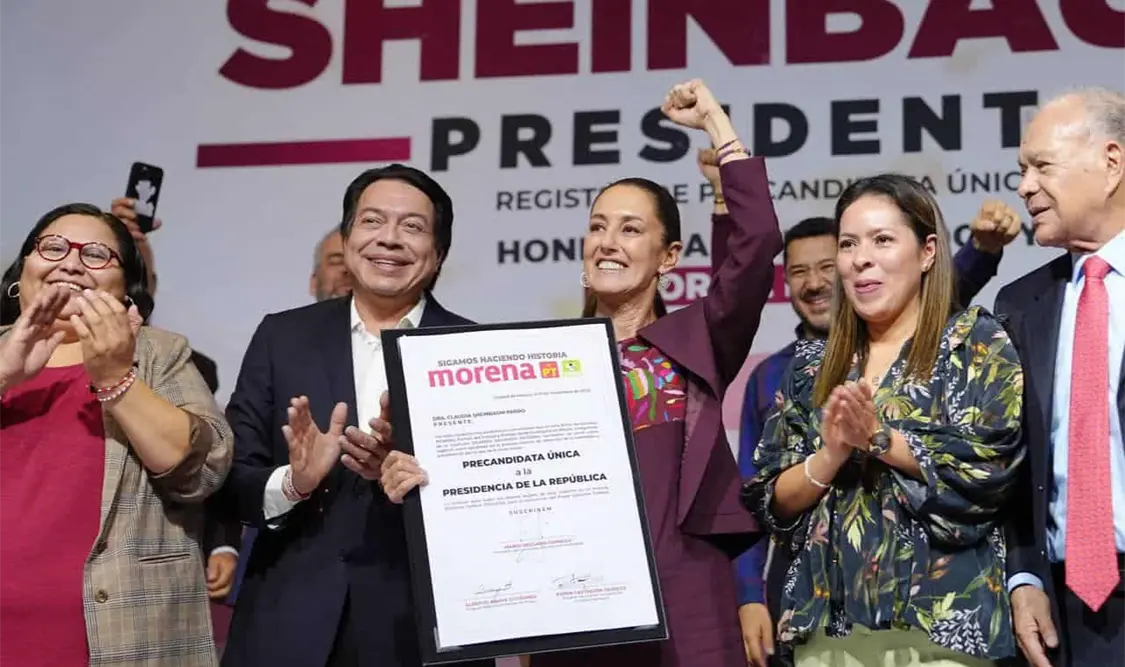 Sheinbaum se registra como precandidata de Morena a la Presidencia 2024; voy a estar a la altura