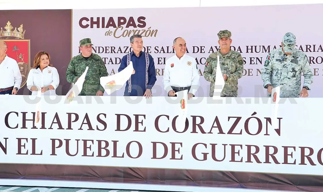 En el banderazo de salida del apoyo a la población de Acapulco y los municipios del estado de Guerrero. CP