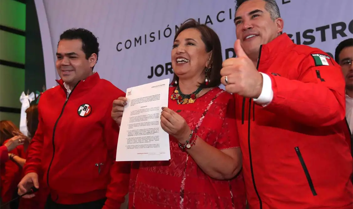 Gálvez se registra como precandidata única por el PRI