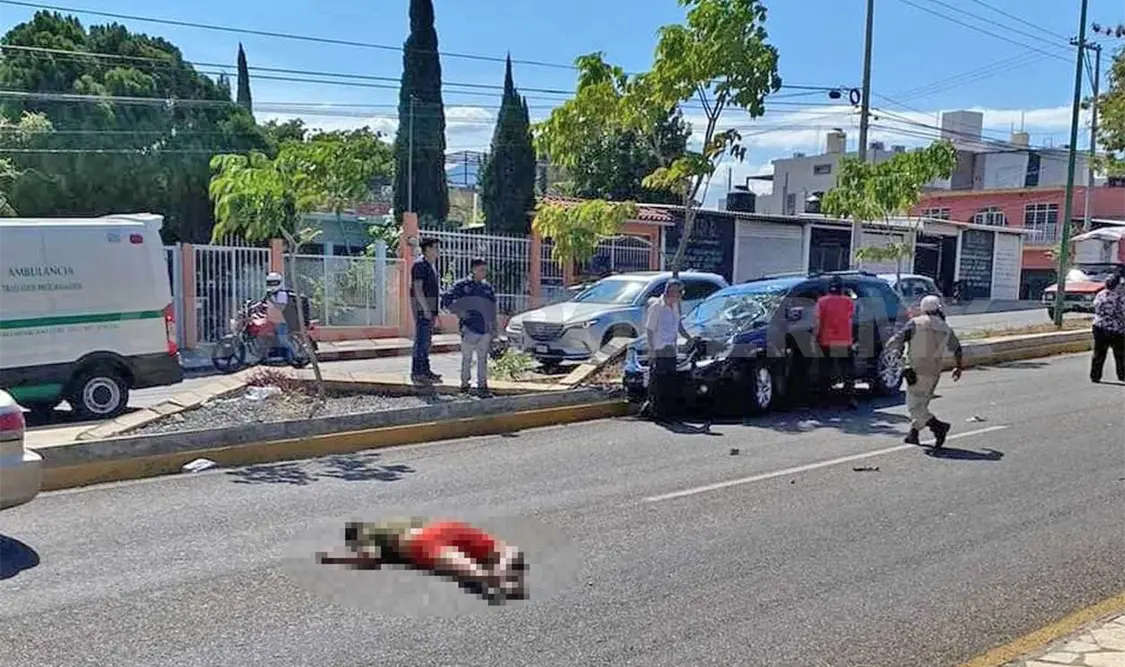 Embestido por camioneta sobre el libramiento Norte