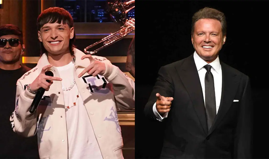 Luis Miguel saluda a Peso Pluma