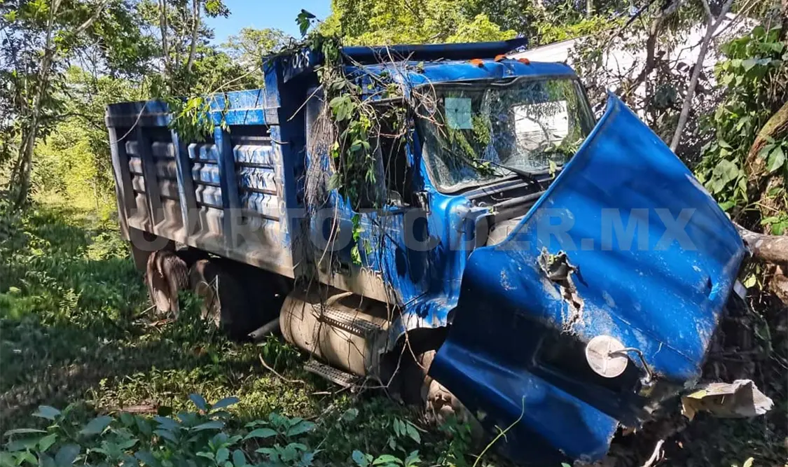 Pierde el control y acaba en la maleza