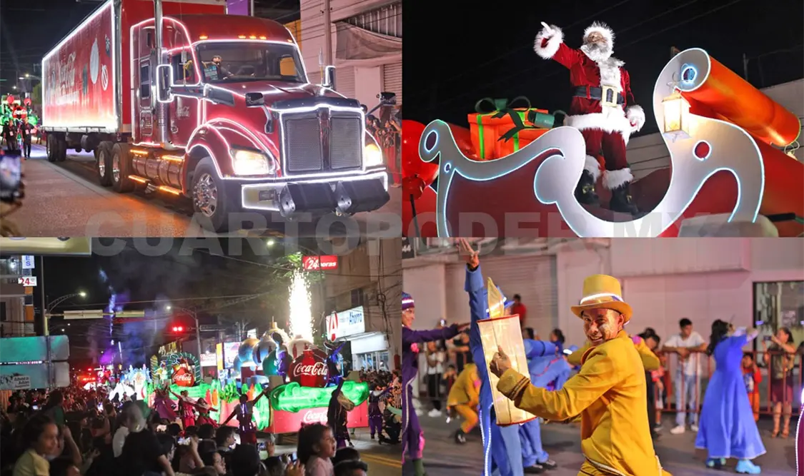 Caravana navideña trae alegría en Tuxtla