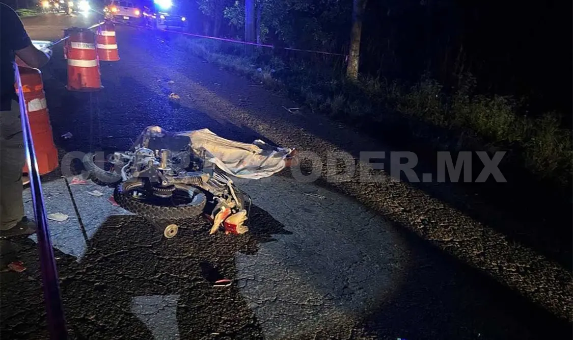 Fallece motociclista al sufrir un accidente vial
