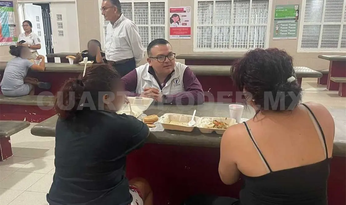El personal de la CNDH dialogó cara a cara con los migrantes. Cortesía