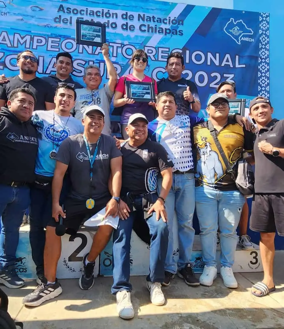 El podio final de la competencia regional en la que participaron atletas de siete estados. Cortesía