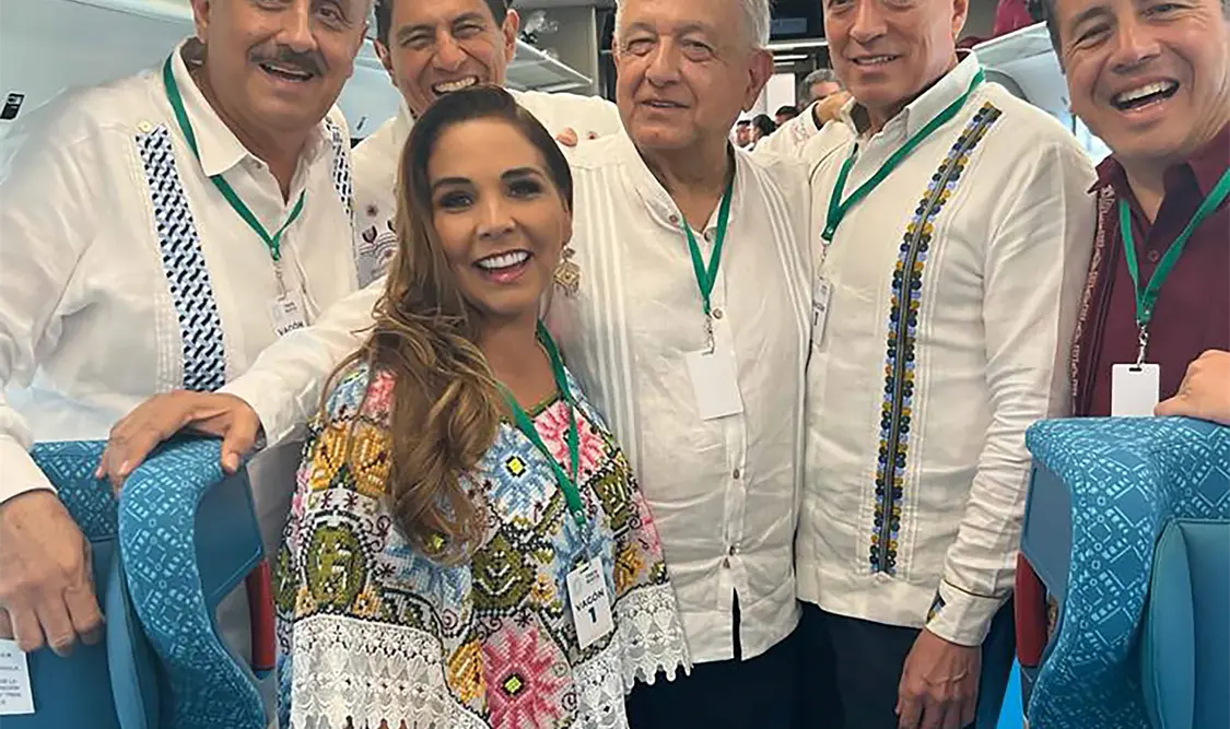 Acompaña Rutilio Escandón al presidente AMLO en inauguración de la primera etapa del Tren Maya