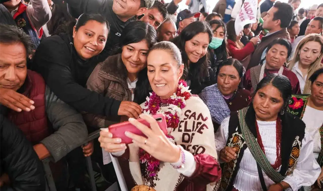 Claudia Sheinbaum desde San Felipe del Progreso, Estado de México. Cortesía