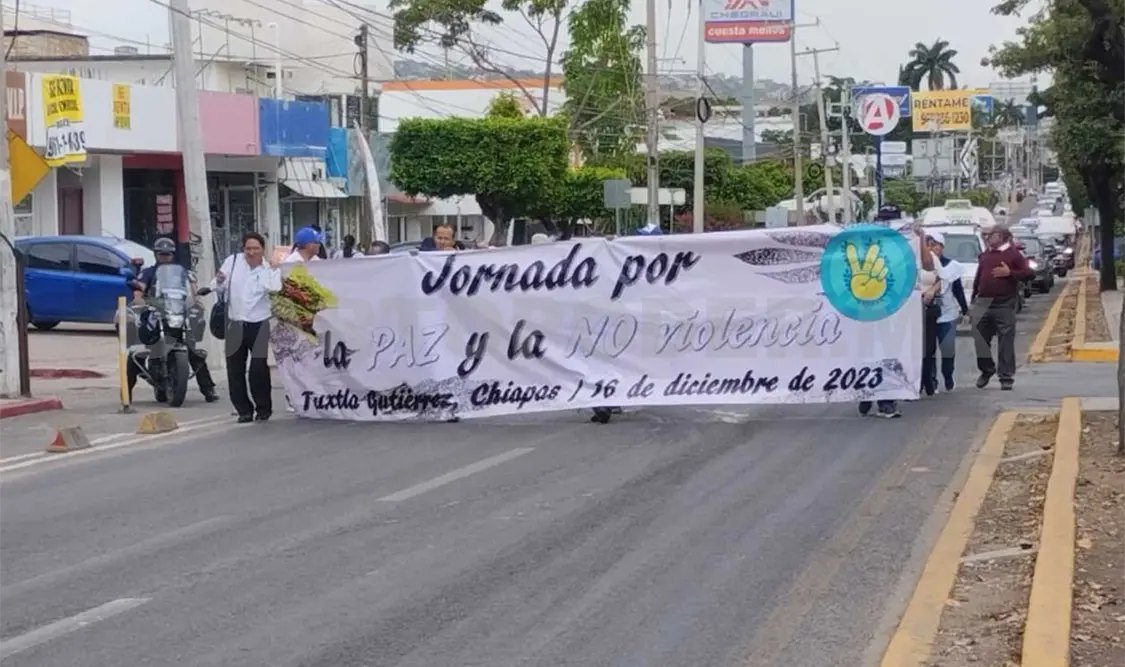 La manifestación fue pacífica en ambos municipios. CP