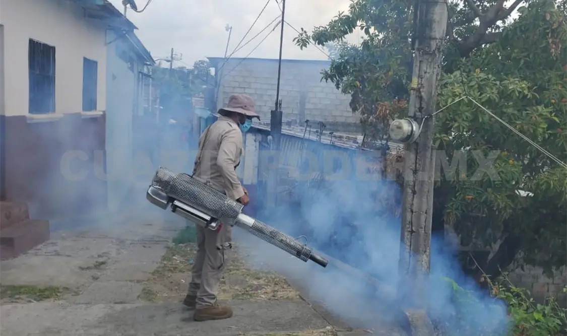 La nebulización es urgente en esa zona de Tapachula. Cortesía