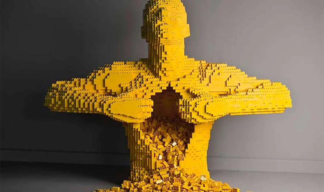 Crean obras de arte con bloques de Lego