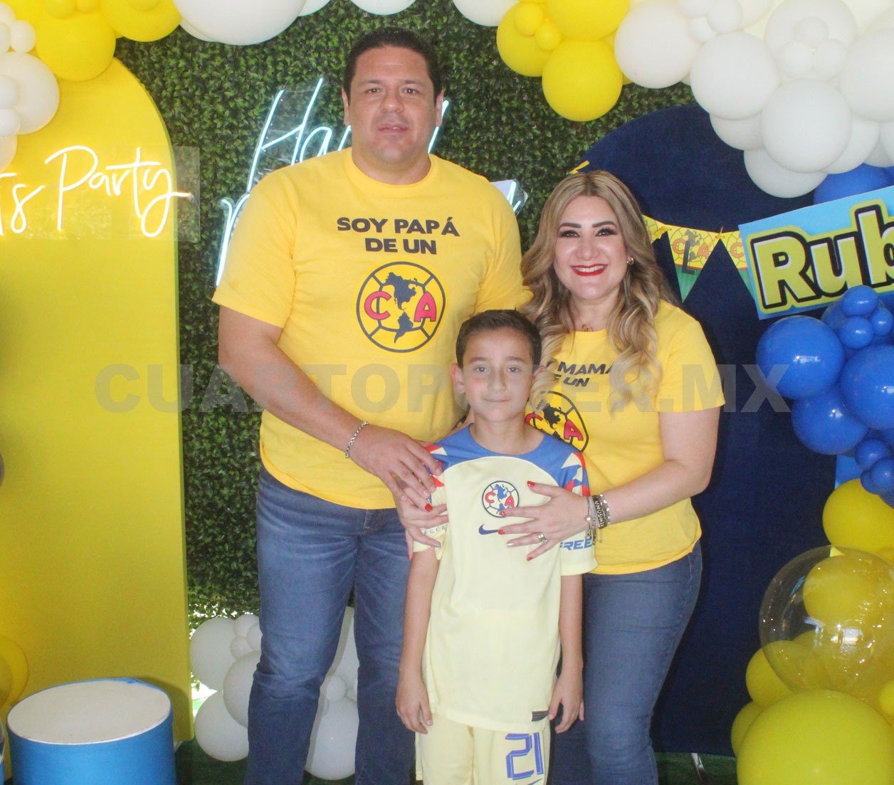 Rubén en su divertida fiesta futbolera