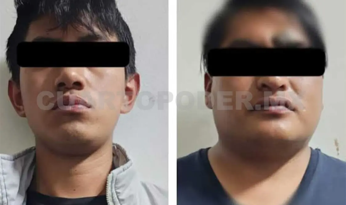 Oficiales fueron en persecución de los presuntos responsables y lograron arrestar a Juan Carlos “N” y Ramón “N”, de 20 y 27 años de edad, respectivamente. Manuel Martínez / CP