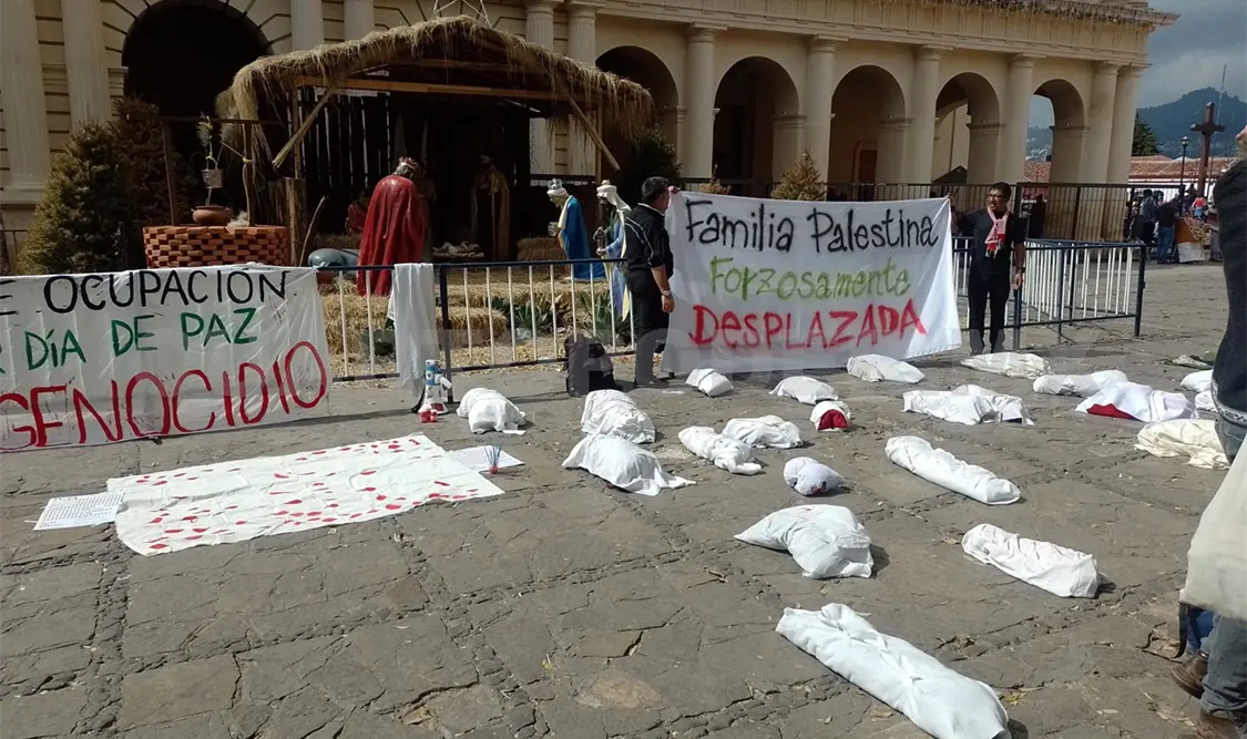 Se manifiestan en San Cristóbal en apoyo al pueblo de Palestina