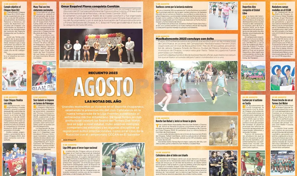 Recuento 2023 Agosto las notas del año