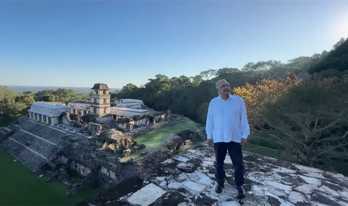 AMLO envía mensaje de Año Nuevo desde Palenque