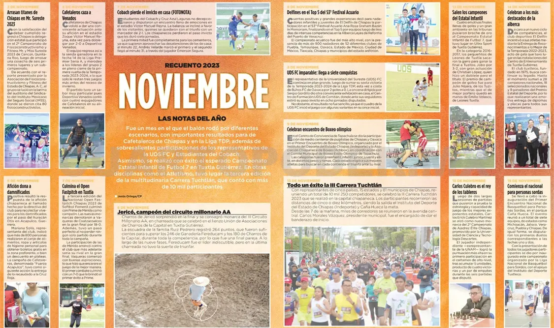 Recuento 2023 Noviembre las notas del año