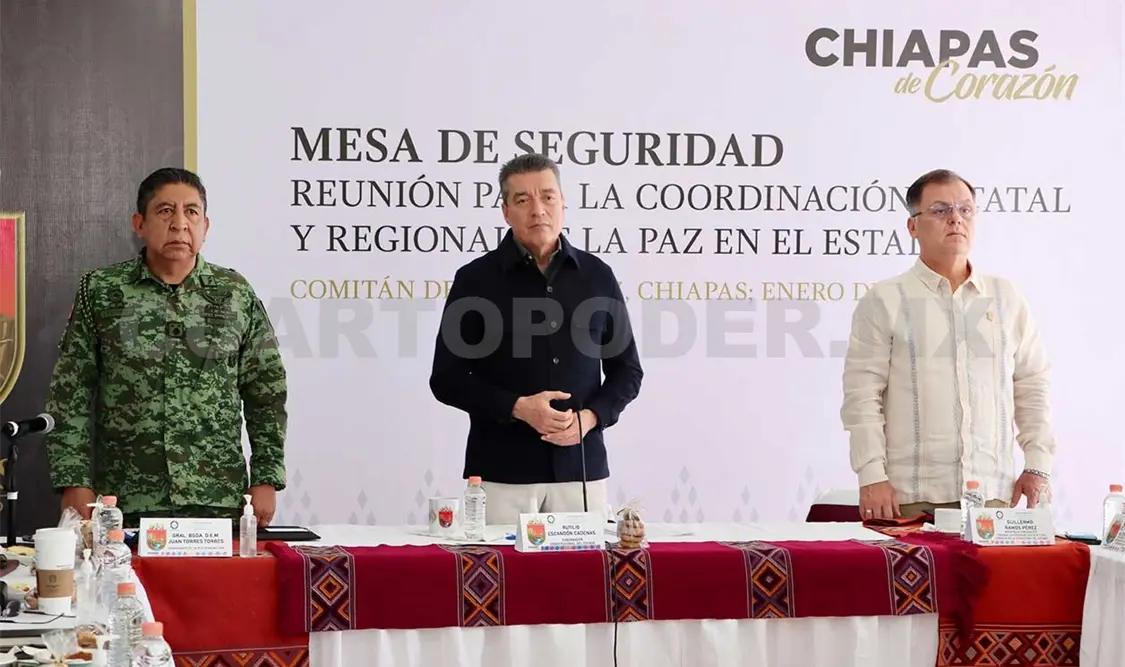 Encabeza Ejecutivo Mesa de Seguridad en Comitán