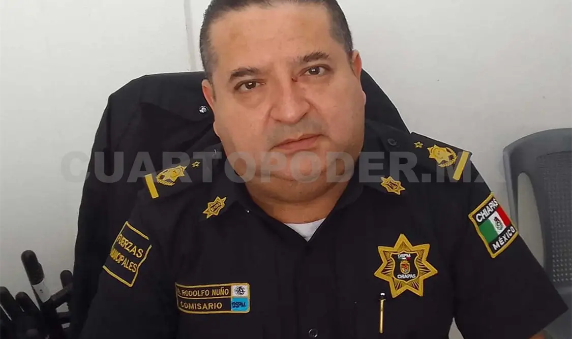 El titular de seguridad, Rodolfo Nuño Bravo, en entrevista. Noel Vázquez / CP