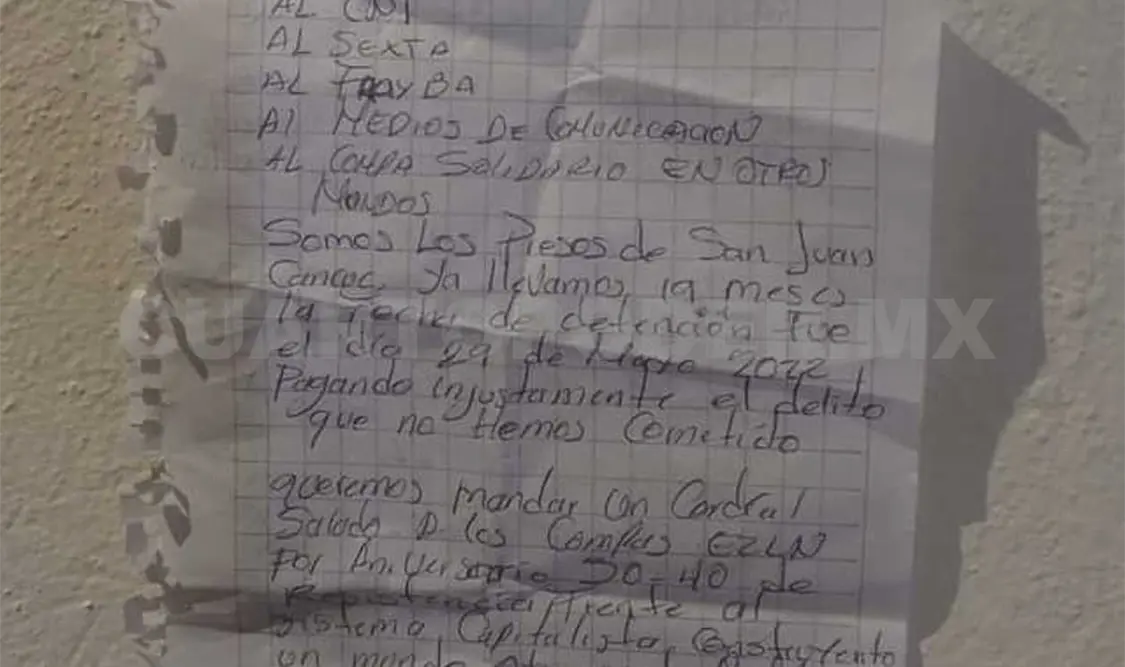 Presos del CERSS 5 claman justicia y libertad