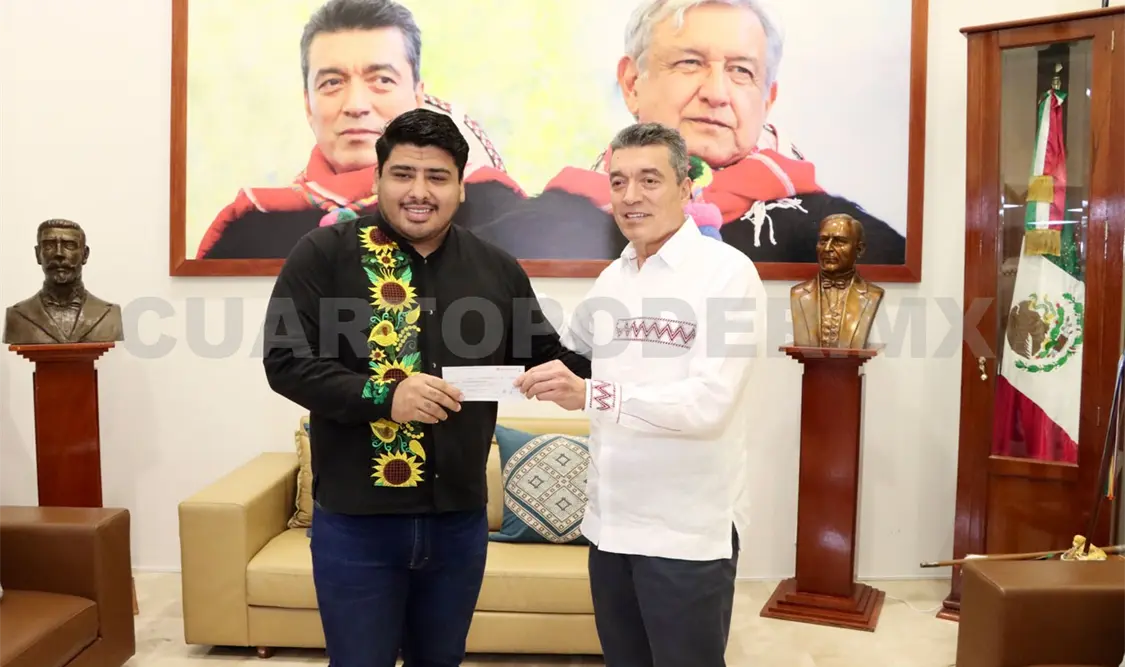 Escandón Cadenas entrega recursos a Maximiliano García