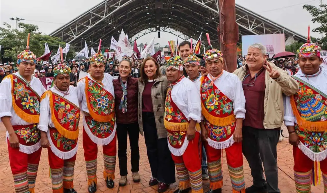 Desde Poza Rica, Sheinbaum pide a militantes dar continuidad a la 4T. Cortesía