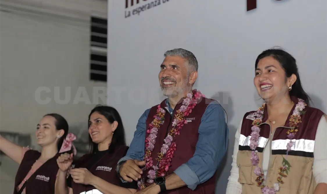 Colonos de Adonahí reciben a Ángel Torres Culebro
