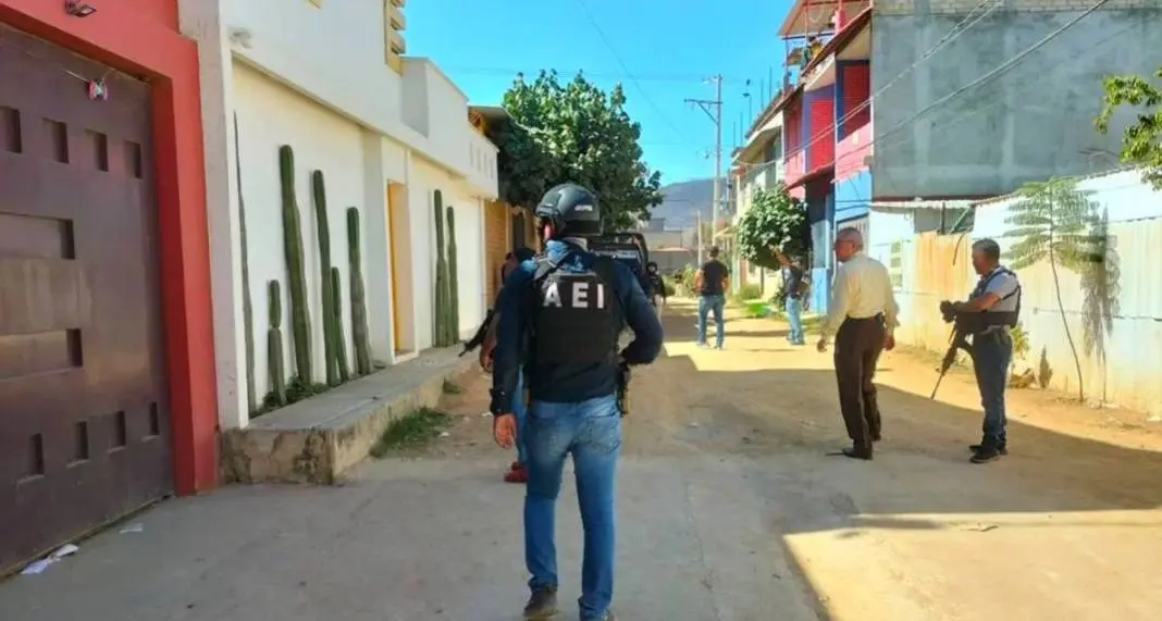 Elementos de la FGEO fortalecieron un operativo en la zona. Cortesía