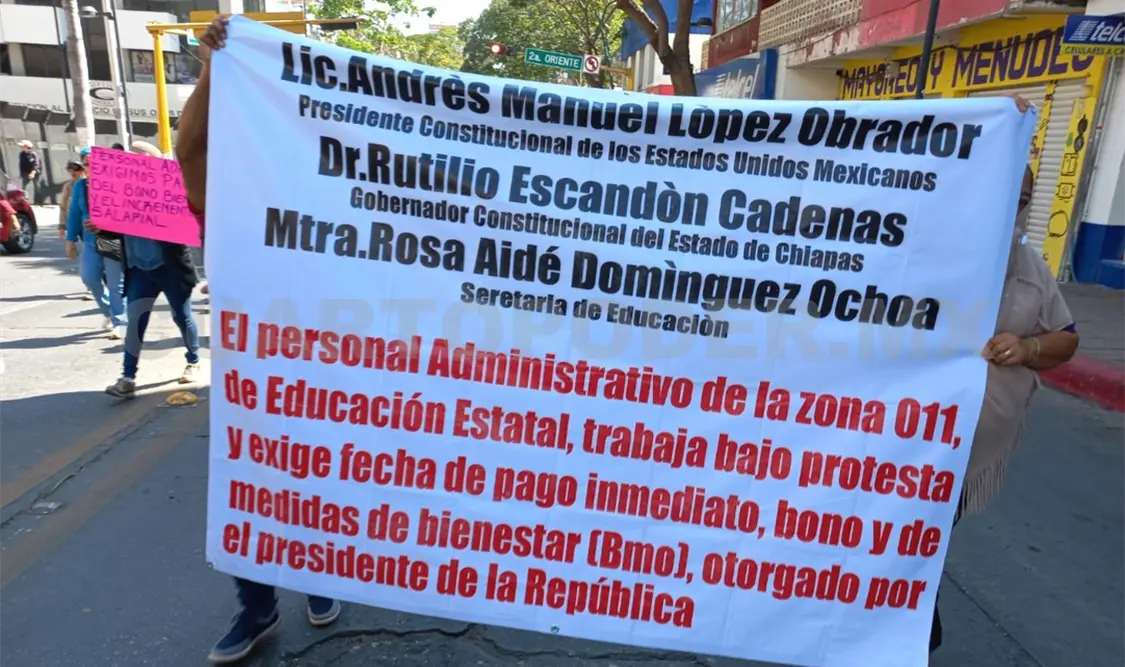 Administrativos exigen incremento de 16 mil pesos