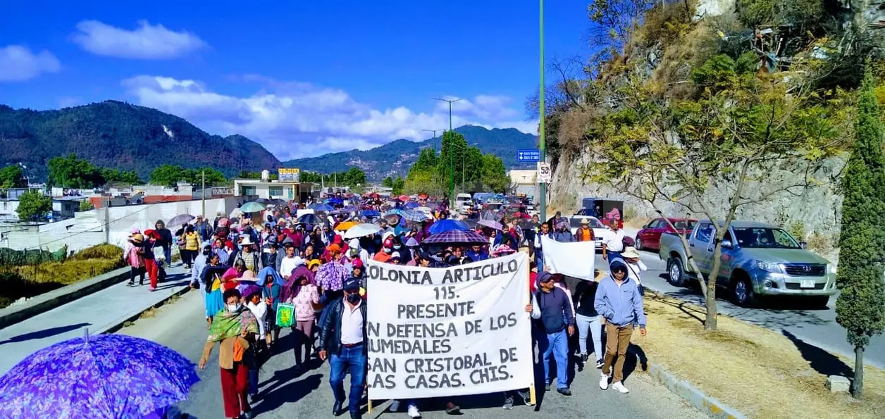 Realizan procesión en defensa de los humedales