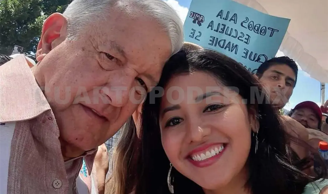 Azucena Arreola ha apoyado desde joven el proyecto de AMLO. Cortesía