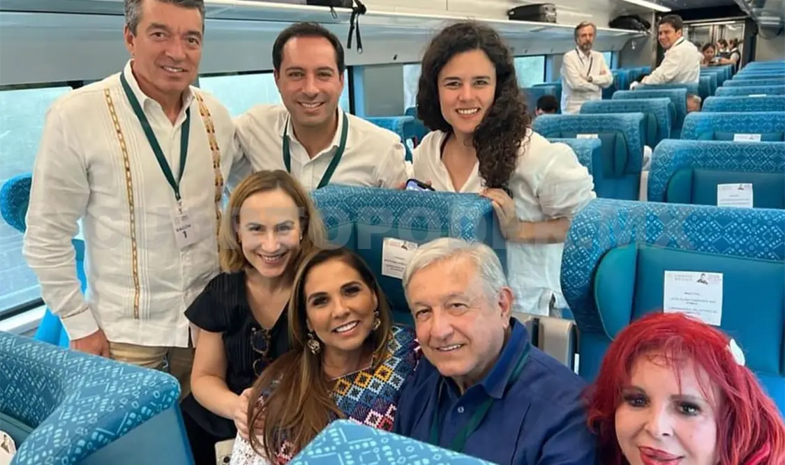 Acompaña REC a AMLO en recorrido del Tren Maya