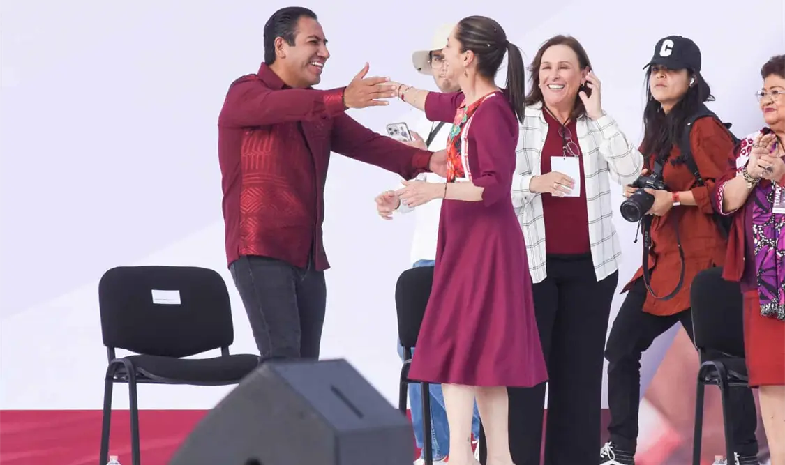 Eduardo Ramírez acompaña a Claudia Sheinbaum en el arranque de su campaña como candidata presidencial
