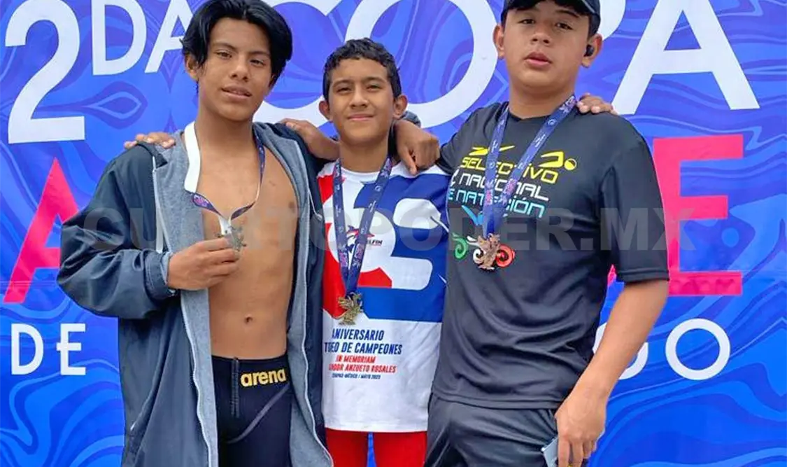 Los nadadores del club capitalino figuraron en varias ocasiones en el podio. Cortesía