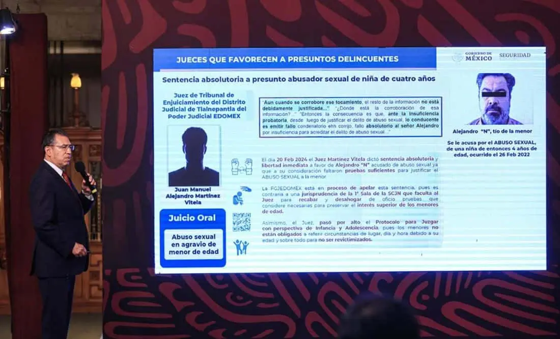 Los menores no están obligados a referir circunstancias de lugar, día y hora debido a su edad, dijo Rodríguez Bucio. Cortesía