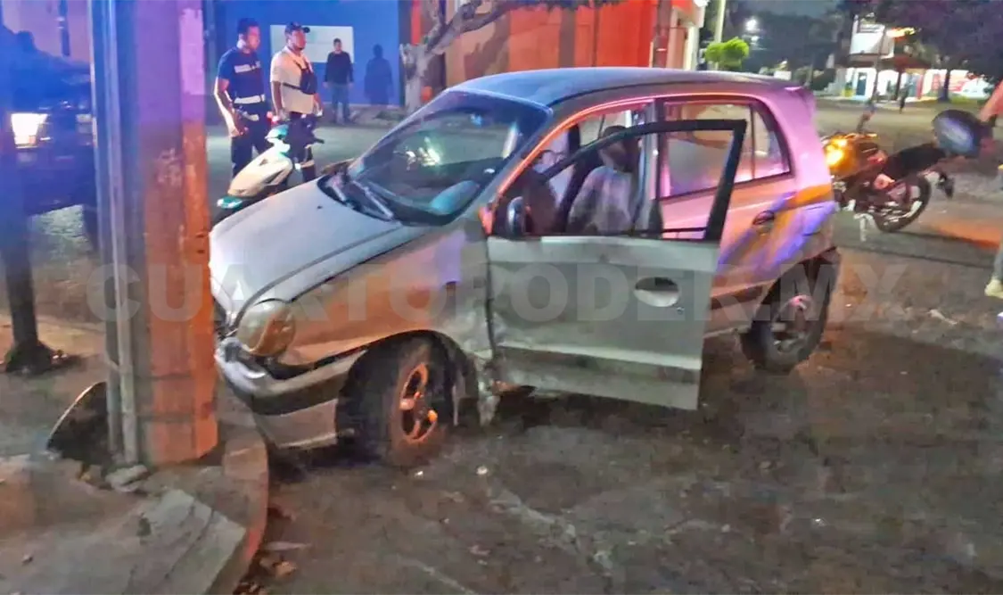 Lesionadas en accidente vehicular